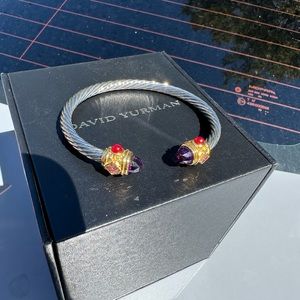 David Yurman Cable bracelet w amethyst NWOT